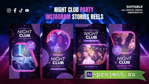 Videohive - Night Club Party Instagram Stories - 52296341 - Project for After Effects