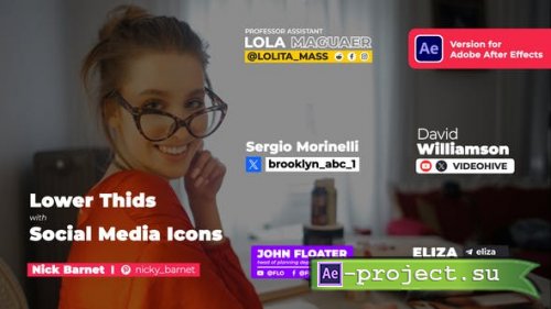 Videohive - Lower Thirds with Social Media Icons - 52309773 - Project for After Effects