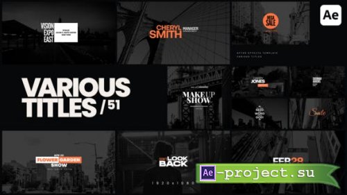 Videohive - Various Titles 51 - 52355877 - Project for After Effects