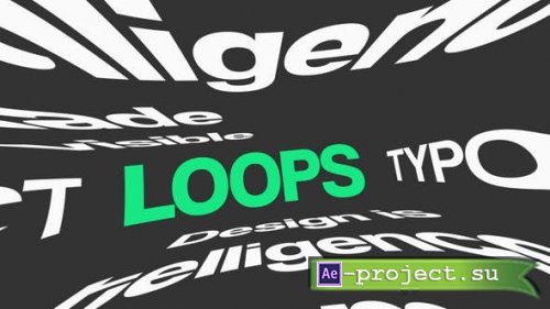 Videohive - Abstract Typography Loops - 52375220 - Project for After Effects