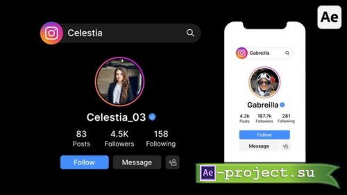 Videohive - Instagram Search Bar, Profile, Result - 52405270 - Project for After Effects
