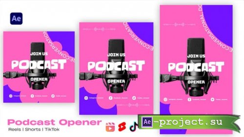Videohive - Podcast Opener | Instagram Shorts Tik Tok - 52415421 - Project for After Effects