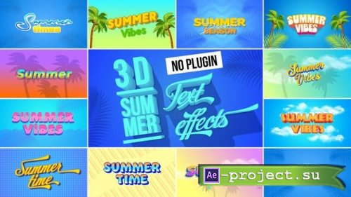 Videohive - 3D Summer Text Effects - 52439241 - Project for After Effects