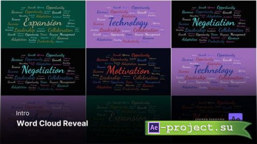 Videohive - Intro/Opening Video - Word Cloud Reveal After Effects Template - 52427520 - Project for After Effects