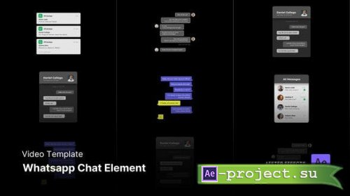 Videohive - Video Template - Whatsapp Chat Elements After Effects Project Files - 52306642 - Project for After Effects