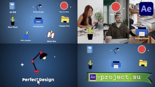 Videohive - Office Icons And Titles for After Effects - 52466340 - Project for After Effects