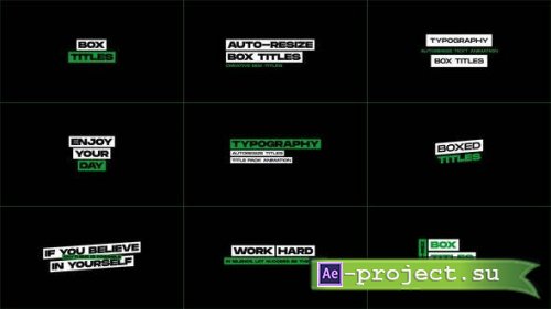 Videohive - Box Titles | AE - 51620102 - Project for After Effects