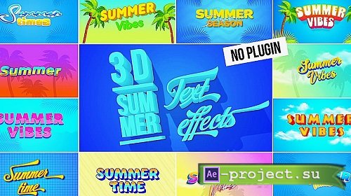 3D Summer Text Effects 2546577 - Project for After Effects 