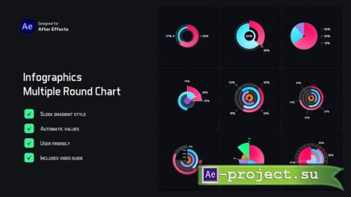 Videohive - Multiple Round Chart Infographics - 52499051 - Project for After Effects