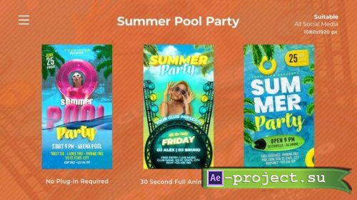 Videohive - Summer Pool Party Instagram Reels - 52517392 - Project for After Effects