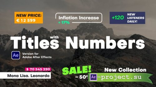 Videohive - Titles with Numbers - 52517622 - Project for After Effects
