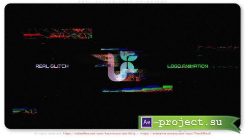 Videohive - Real Glitch Logo Animation - 52620241 - Project for After Effects