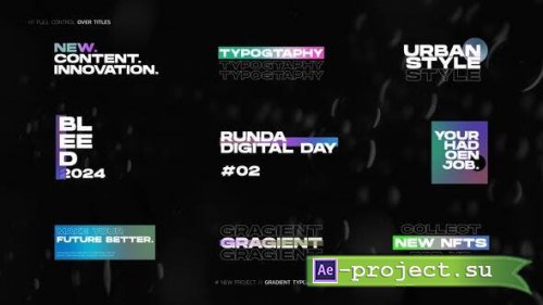 Videohive - Gradient Typography || AE - 52747081 - Project for After Effects
