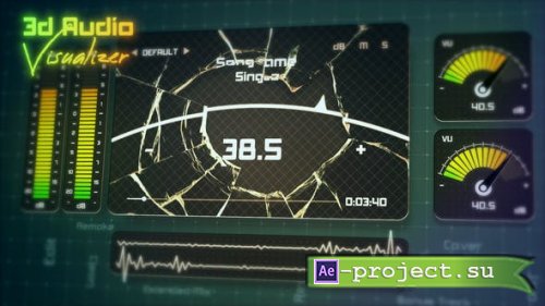 Videohive - 3D Audio Visualizer - Broken VU Display - 52696571 - Project for After Effects