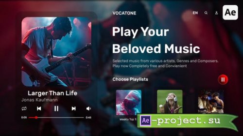 Videohive - Music Players with Playlist - 52838651 - Project for After Effects