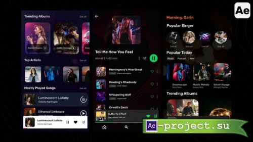 Videohive - Music Players with Playlist - 52838716 - Project for After Effects