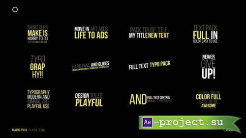 Videohive - Elastic Titles | After Eeffects - 52848091 - Project for After Effects