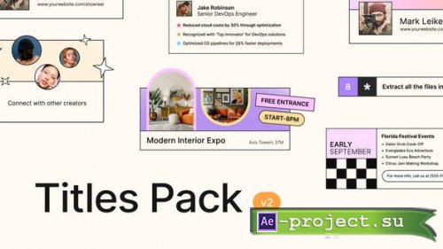Videohive - Unique Titles Pack - 52839026 - Project for After Effects
