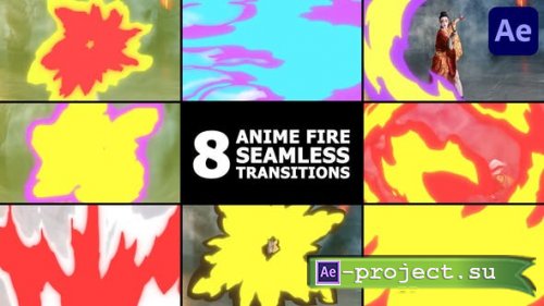 Videohive - Anime Fire Seamless Transitions | After Effects - 52898094 - Project for After Effects