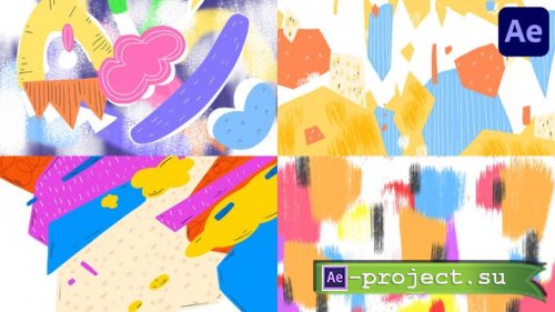 Videohive - Seamless Abstract Colorful Brash Transitions | After Effects - 52897996 - Project for After Effects