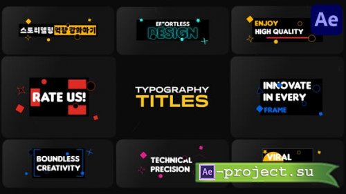 Videohive - Typography Titles for After Effects - 52876364 - Project for After Effects