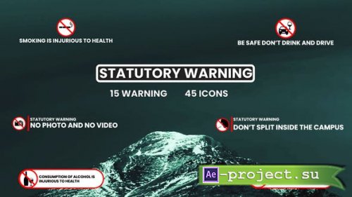 Videohive - Statutory Warning and Health advisory Animation - 52881108 - Project for After Effects