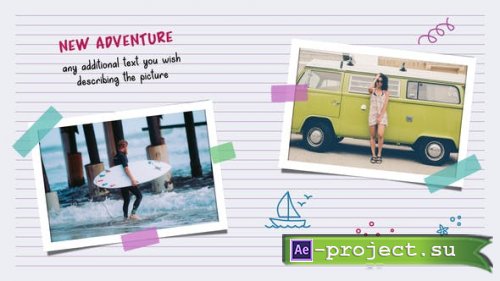 Videohive - Travel Sketchbook Slideshow - 52870568 - Project for After Effects