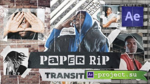 Videohive - Paper Rip Transitions (Vertical) - 52956034 - Project for After Effects