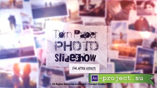 Videohive - Torn Paper Photo Slideshow - 52949409 - Project for After Effects