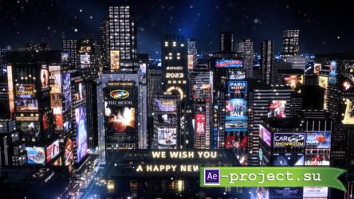 Videohive - New Year Countdown Clock 2023 - The City - 13907929 - Project for After Effects