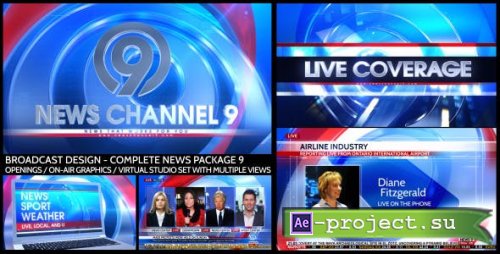 Videohive - Broadcast Design - Complete News Package 9 - 12909717 - Project for After Effects