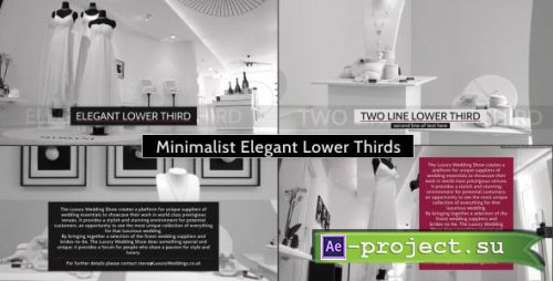 Videohive - Minimalist Elegant - Lower Thirds Package - 4972938 - Project for After Effects