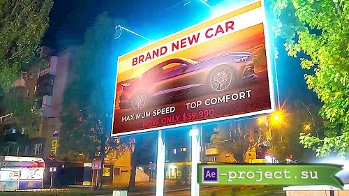 Videohive - Night Billboard Mockup 30745305 - Project For Final Cut & Apple Motion