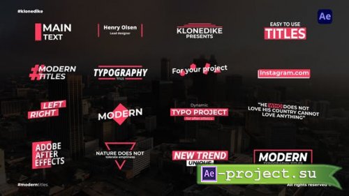 Videohive - Modern Titles | AE - 51985631 - Project for After Effects