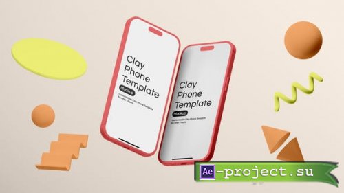 Videohive - Clay iPhone 15 Mockup Template - 53194419 - Project for After Effects