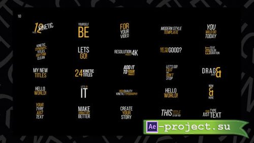 Videohive - Kinetic Titles | AE - 53206132 - Project for After Effects
