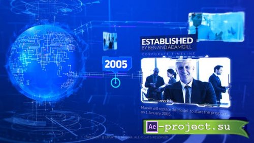 Videohive - Digital Globe Timeline Slideshow - 53202888 - Project for After Effects