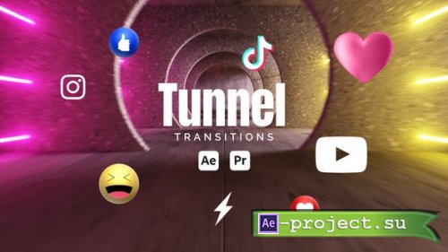 Videohive - Tunnel Transitions - 53256059 - Project for After Effects