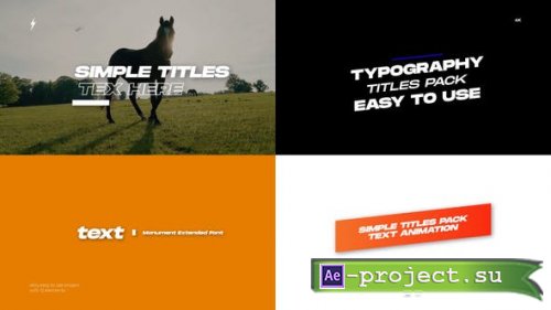 Videohive - Simple Titles 2.0 | After Effects - 53259581 - Project for After Effects