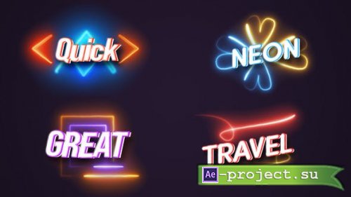 Videohive - Neon Titles Animation - 53300149 - Project for After Effects