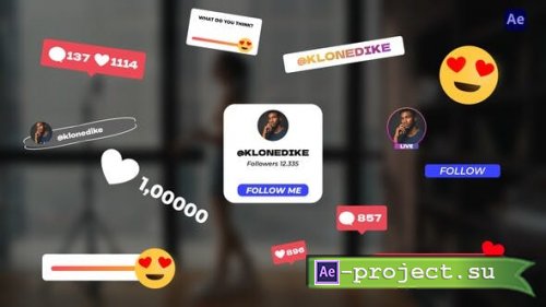 Videohive - Instagram Social Elements - 53330436 - Project for After Effects