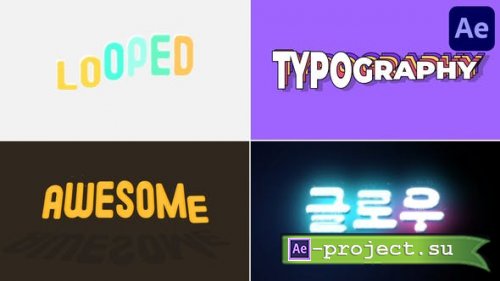 Videohive - Colorful Looped Typography for After Effects - 53363445 - Project for After Effects