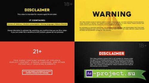 Videohive - Caution Clips | Editable Disclaimer Video Templates - 53387076 - Project for After Effects