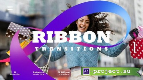 Videohive - Ribbon Transitions - 53393341 - Project for After Effects