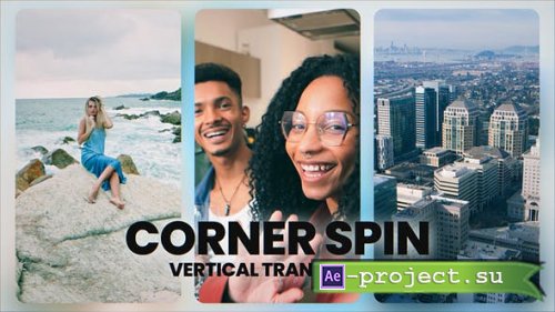 Videohive - Vertical Corner Spin Transitions - 53386102 - Project for After Effects