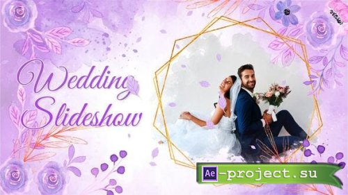 Videohive - Wedding Watercolor Purple - 53299666 - Project for After Effects