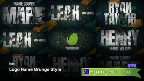 Videohive - Intro/Opening Video - Grunge Logo Name After Effects Template - 53096572 - Project for After Effects