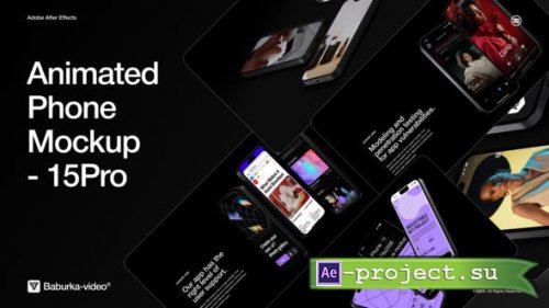 Videohive - Animated Phone Mockup | 15 Pro - 53316726 - Project for After Effects