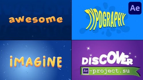 Videohive - Cartoon Text Animations for After Effects - 53415338 - Project for After Effects