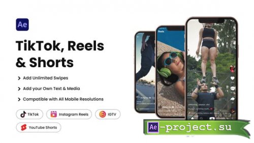 Videohive - TikTok, Instagram Reels, YouTube Shorts & IGTV - 34471767  - Project for After Effects